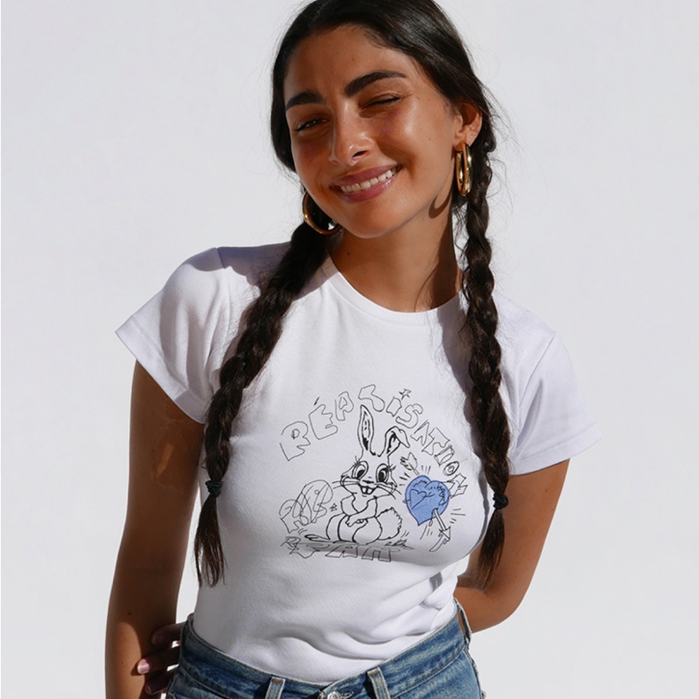 Realisation Par baby tee in blue bunny
